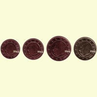 1 , 2 , 5 , 10 cent BELGIEN 2004 1 , 2 , 5 , 10 cent BELGIEN 2004