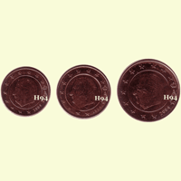 1 , 2 , 5 cent BELGIEN 2004 1 , 2 , 5 cent BELGIEN 2004