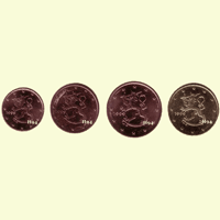 1 , 2 , 5 , 10 cent FINNLAND 1999 1 , 2 , 5 , 10 cent FINNLAND 1999