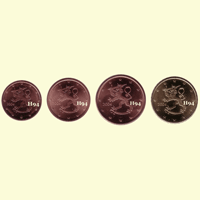 1 , 2 , 5 , 10 cent FINNLAND 2004 1 , 2 , 5 , 10 cent FINNLAND 2004
