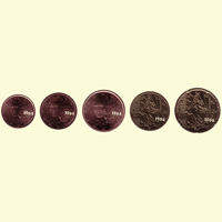 1 , 2 , 5 , 10 , 20 cent FRANKREICH 2001 1 , 2 , 5 , 10 , 20 cent FRANKREICH 2001
