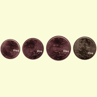 1 , 2 , 5 , 10 cent FRANKREICH 2000 1 , 2 , 5 , 10 cent FRANKREICH 2000
