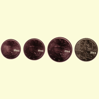 1 , 2 , 5 , 10 cent FRANKREICH 2003 1 , 2 , 5 , 10 cent FRANKREICH 2003