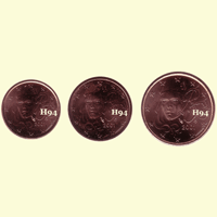 1 , 2 , 5 cent FRANKREICH 2001