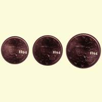 1 , 2 , 5 cent FRANKREICH 2003