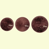 1 , 2 , 5 cent FRANKREICH 2005