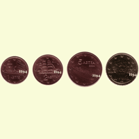1 , 2 , 5 , 10 cent GRIECHENLAND 2004 1 , 2 , 5 , 10 cent GRIECHENLAND 2004