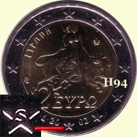 2 Euro GRIECHENLAND 2002 "S" - Fremdgepr�gt