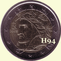 2 Euro ITALIEN 2008 " Dante "