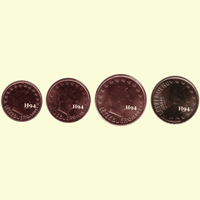 1 , 2 , 5 , 10 cent LUXEMBURG 2002 1 , 2 , 5 , 10 cent LUXEMBURG 2002
