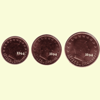 1 , 2 , 5 cent LUXEMBURG 2002