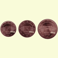 1 , 2 , 5 cent MALTA 2008