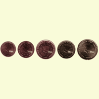 1 , 2 , 5 , 10 , 20 cent NIEDERLANDE 1999 1 , 2 , 5 , 10 , 20 cent NIEDERLANDE 1999