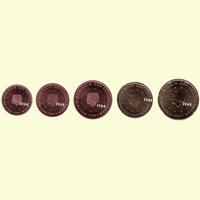 1 , 2 , 5 , 10 , 20 cent NIEDERLANDE 2000 1 , 2 , 5 , 10 , 20 cent NIEDERLANDE 2000