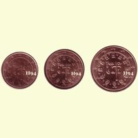 1 , 2 , 5 cent PORTUGAL 2005